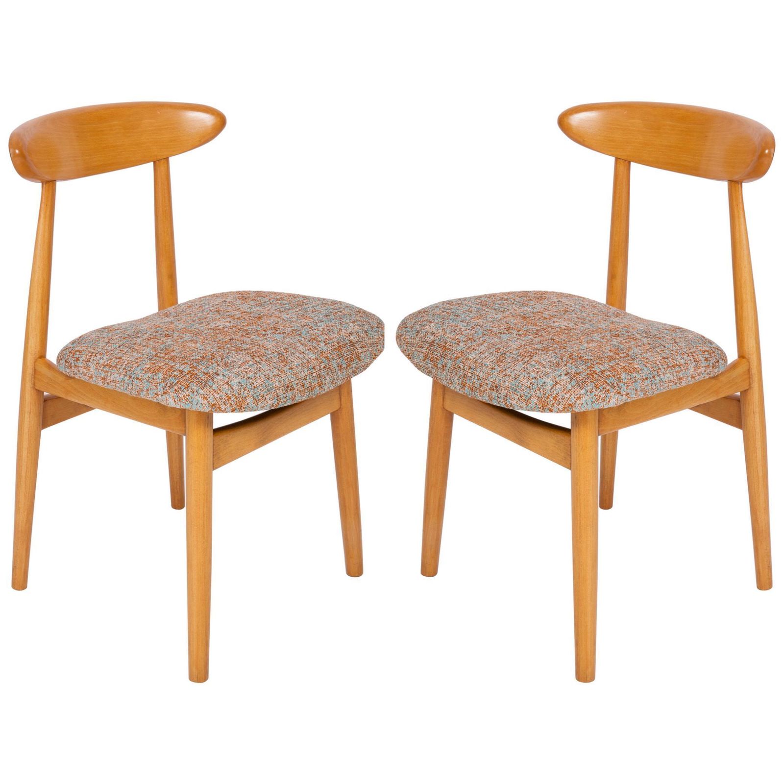 Set Of Two Midcentury Black Pixel Dining Chairs, 1960s