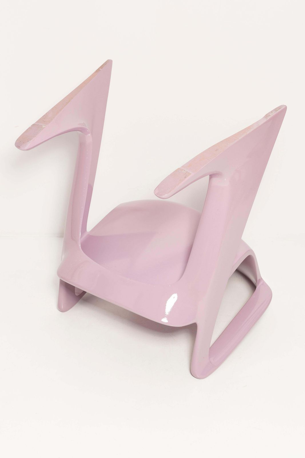 Furniture Mid Century Lavender Kangaroo Chair Designed By Ernst Moeckl, Germany, 1968 photo