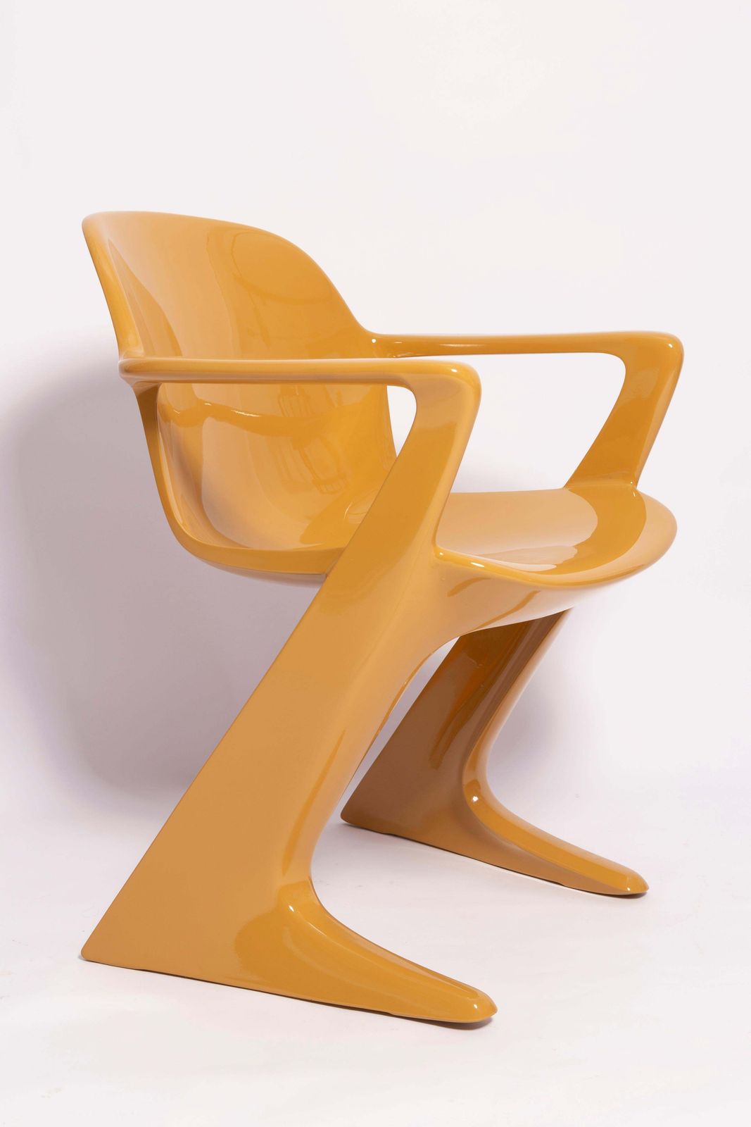 Mid Century Sand Beige Kangaroo Chair Designed By Ernst Moeckl, Germany, 1968 photo for sale