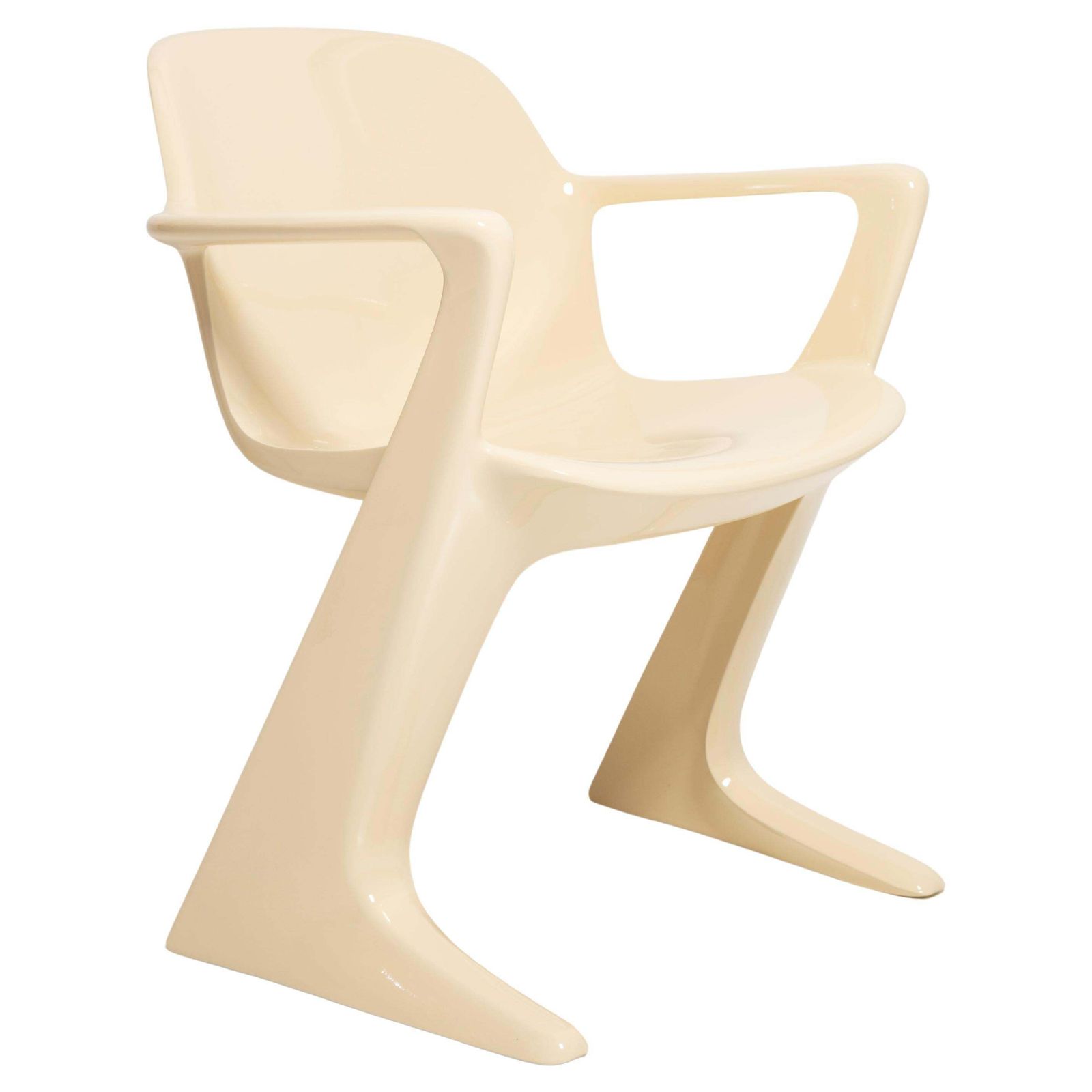 Mid Century Light Beige Kangaroo Chair Designed By Ernst Moeckl, Germany, 1968