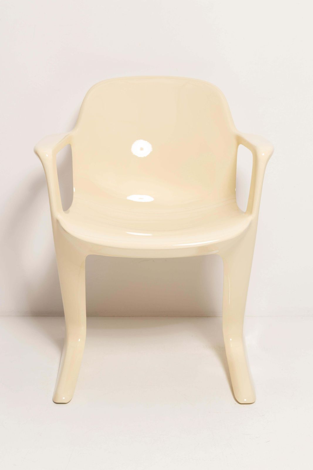 Mid Century Light Beige Kangaroo Chair Designed By Ernst Moeckl, Germany, 1968 photo vinterior
