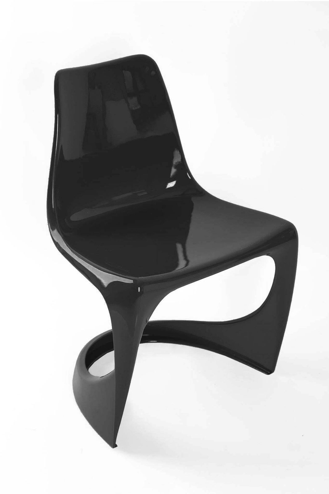 Set Of Two Black Mid Century Cado Chairs, Steen østergaard, Europe, 1960s photo for sale