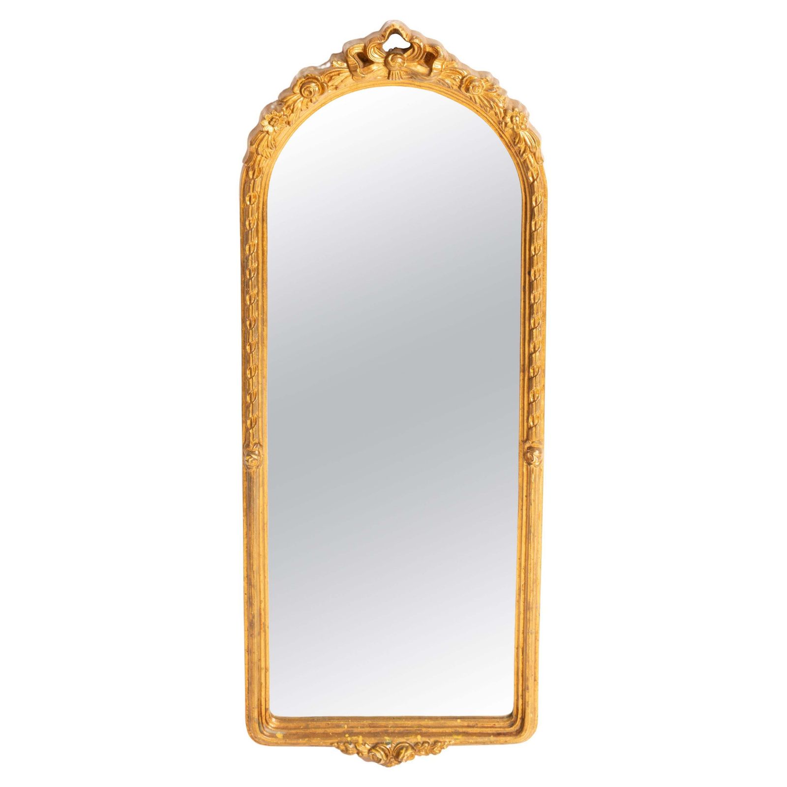 Big Decorative Gold Wood Mirror, Italy, 1960s