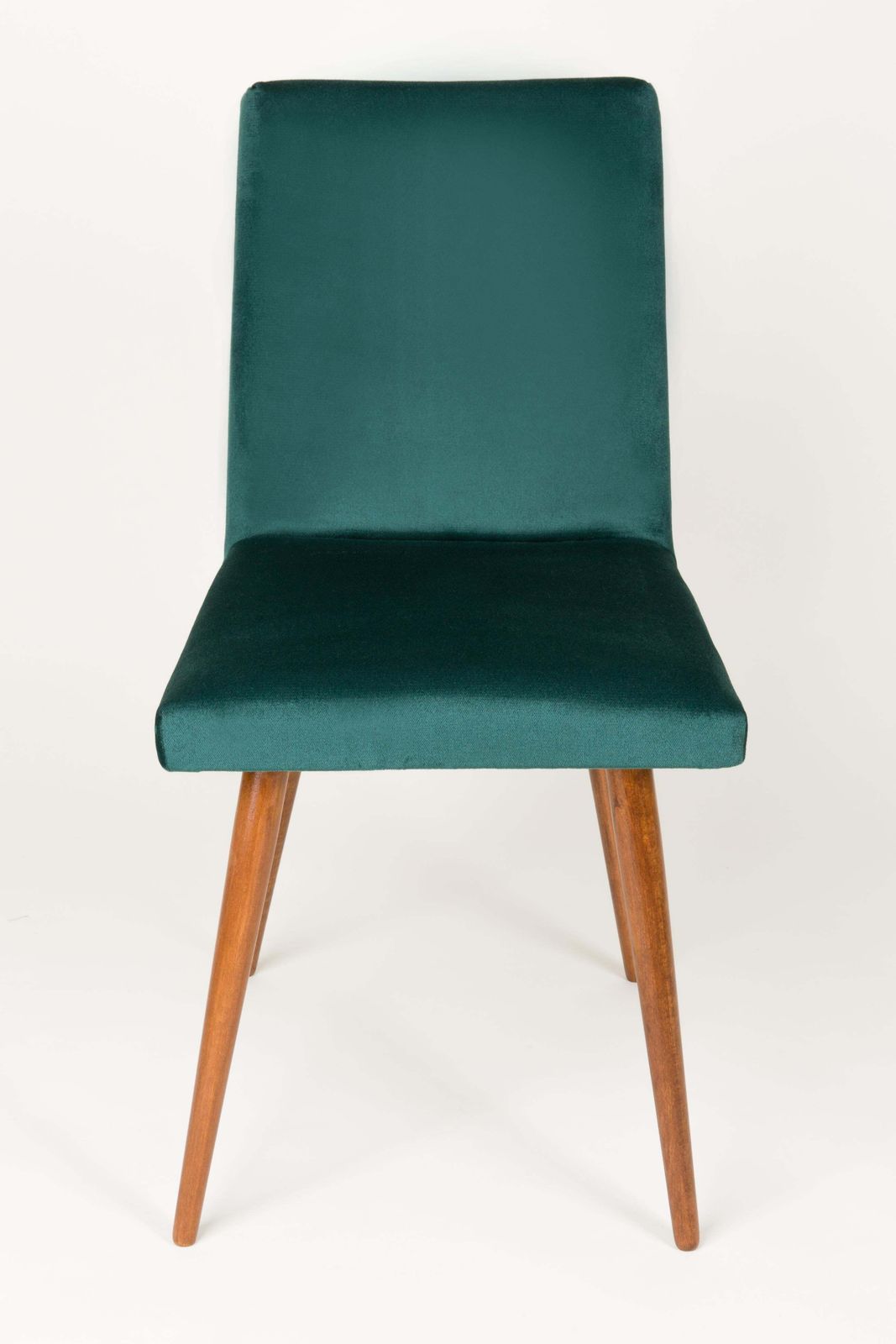Set Van Vier 20e Eeuwse Stoelen Met Donkergroen En Bordeauxrood Fluwelen Bekleding, Ca. Jaren 1960 photo 1699.0