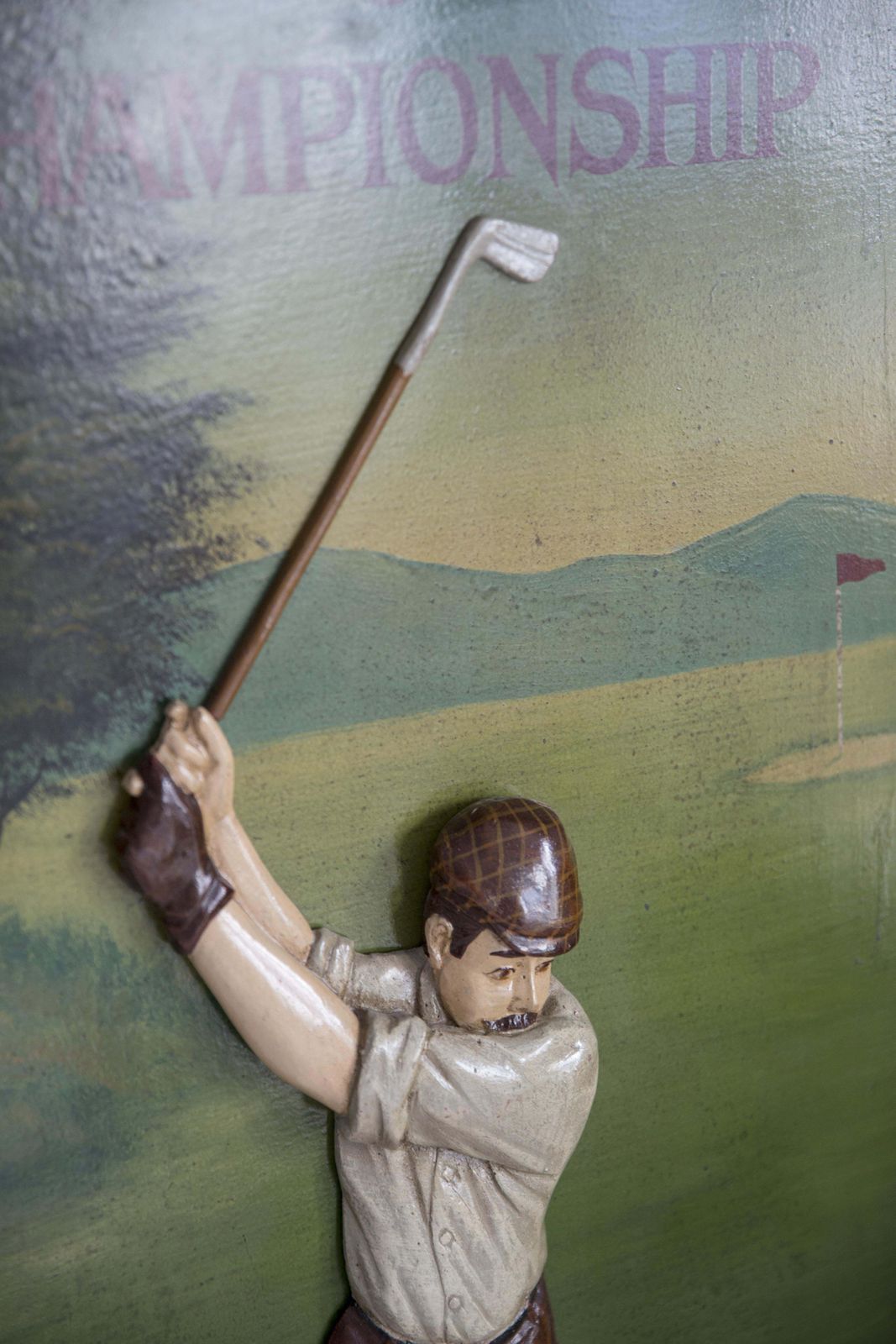 Mid Century Olieverfschilderij Met Golfmotief, Bruine Houten Lijst, Ca. Jaren 1960, Europa photo 680.0