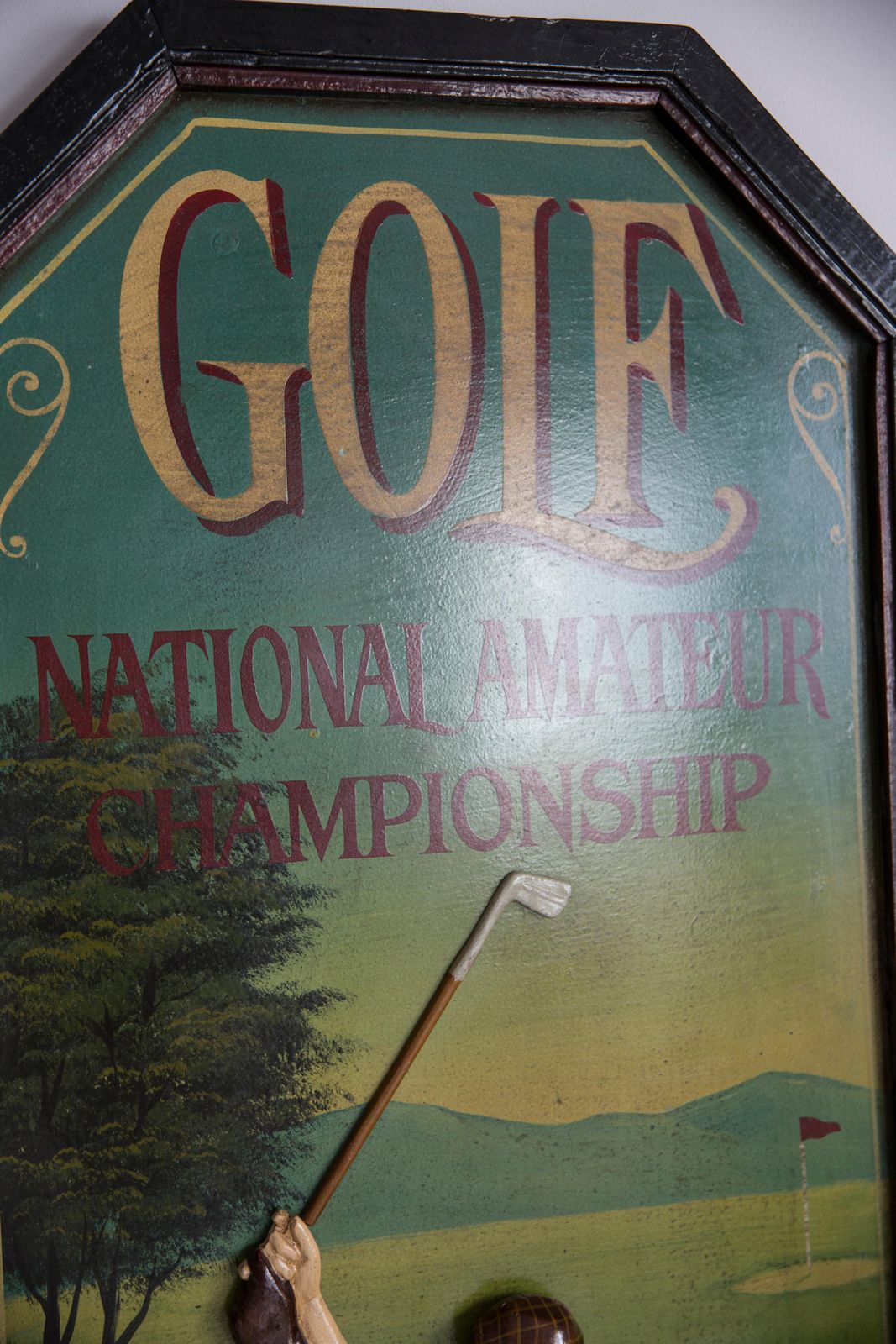 Mid Century Olieverfschilderij Met Golfmotief, Bruine Houten Lijst, Ca. Jaren 1960, Europa photo buy