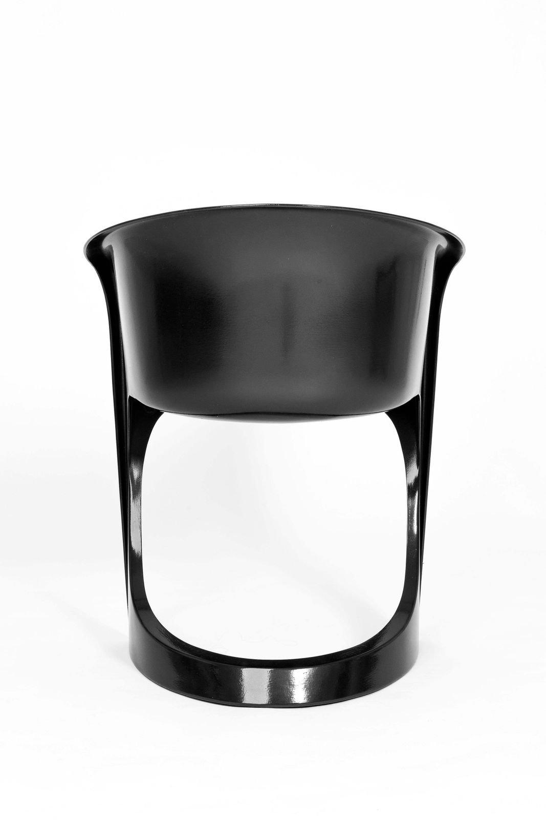 Furniture Set Of Four Black Glossy Cado Chairs, Steen østergaard, 1974 photo