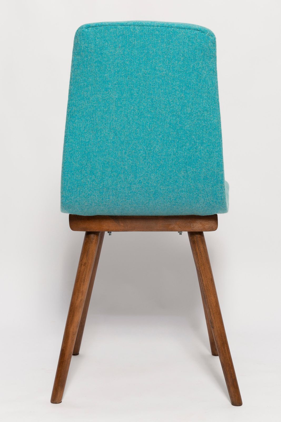 Set Of Four Mid Century Acqua Wool Vintage Chairs, Fameg Factory, Europe, 1960s photo 2038.0