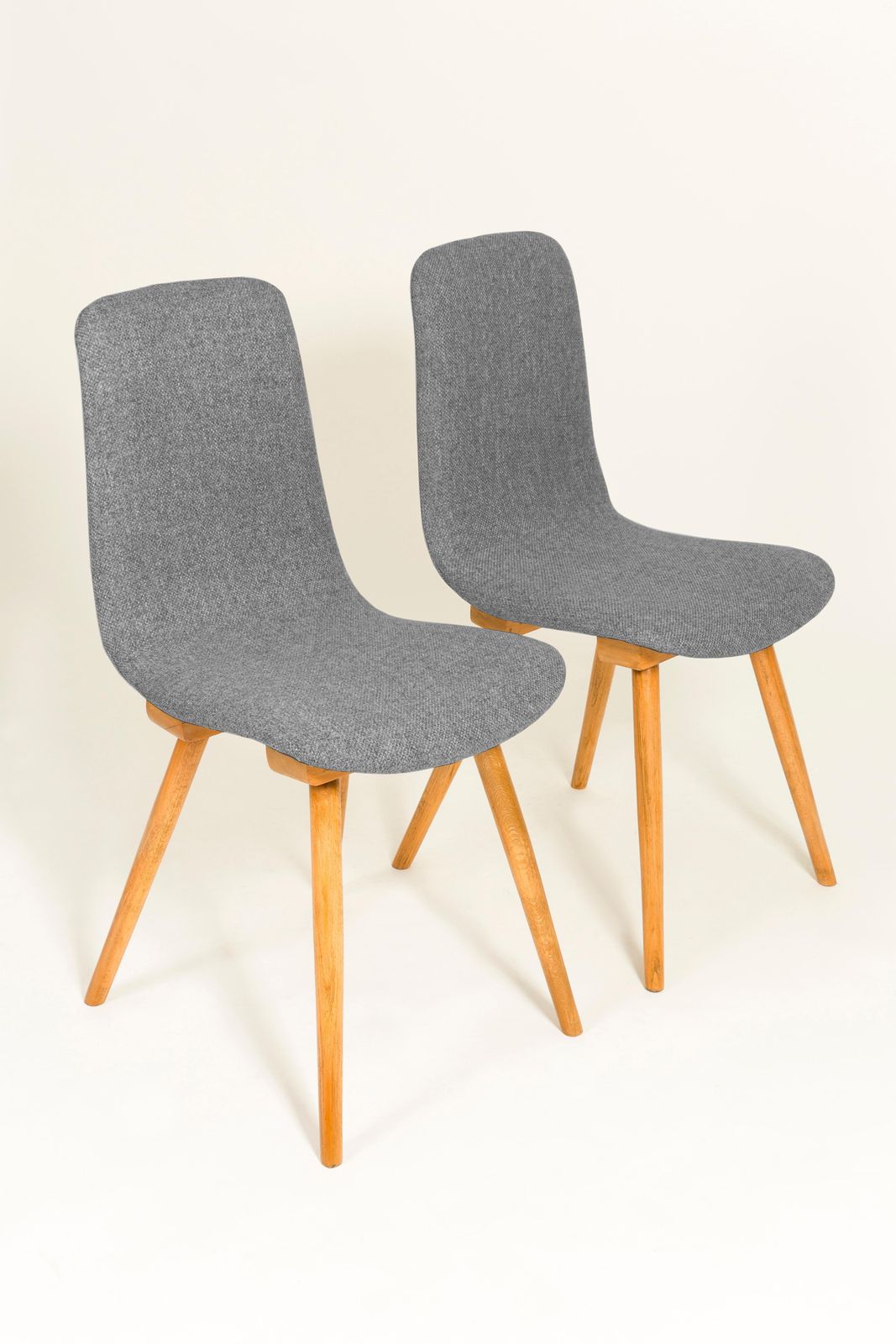 Set Of Four 20th Century Fameg Gray Vintage Chairs, 1960s, Poland photo vinterior