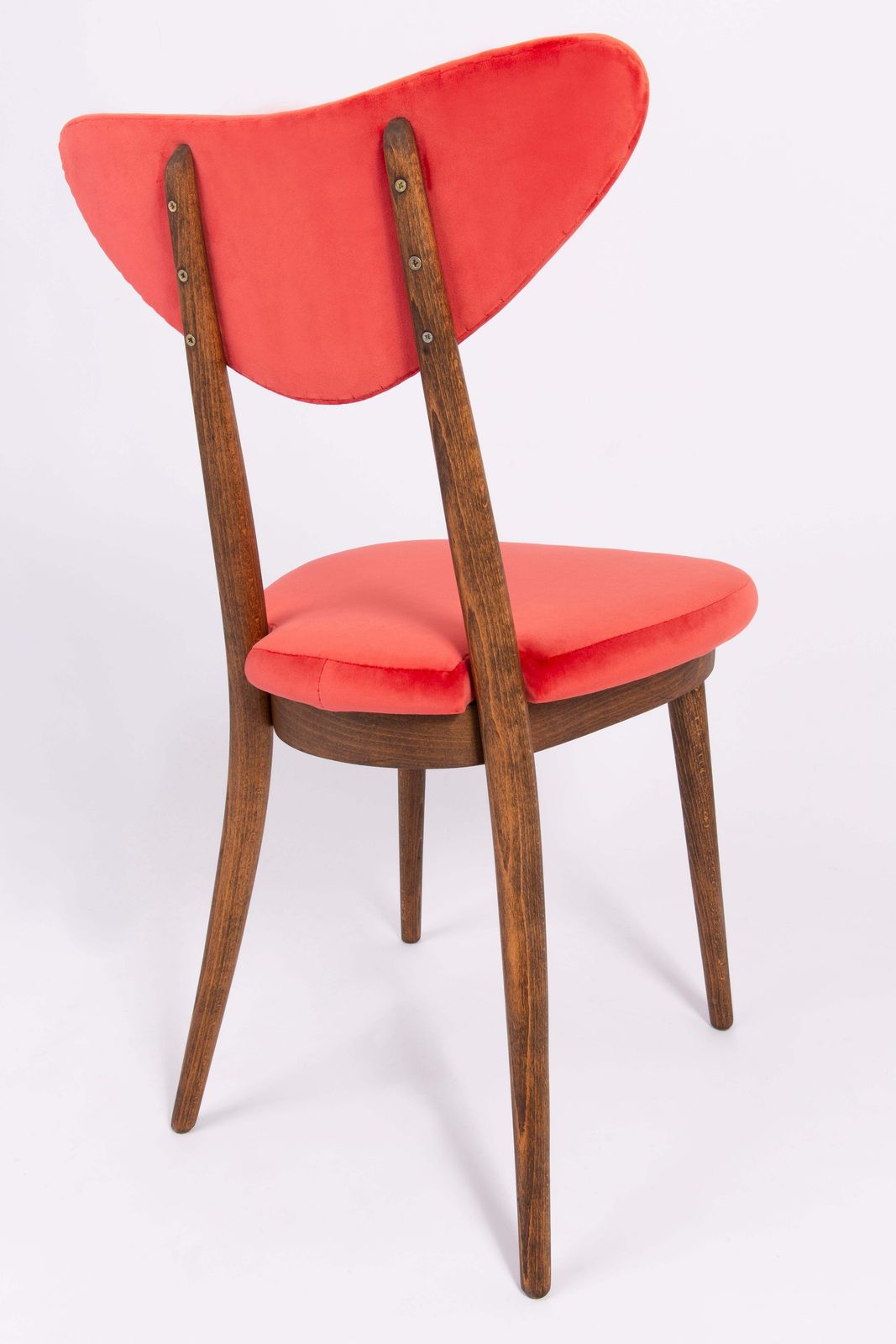 2038.0 Set Of Four Red Heart Chairs, Poland, 1960s photo
