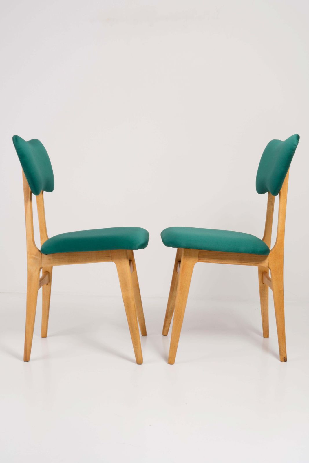Set Of Four 20th Century Dedar Tabularasa Green Chairs, 1960s photo Furniture