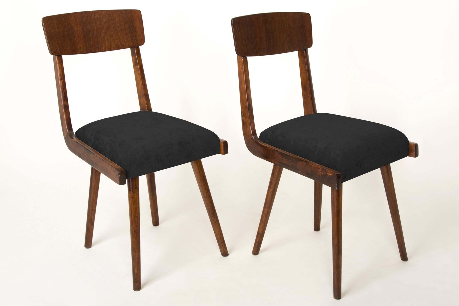Set Van Vier Zwarthouten Stoelen Uit De 20e Eeuw, Jaren 1960 photo for sale