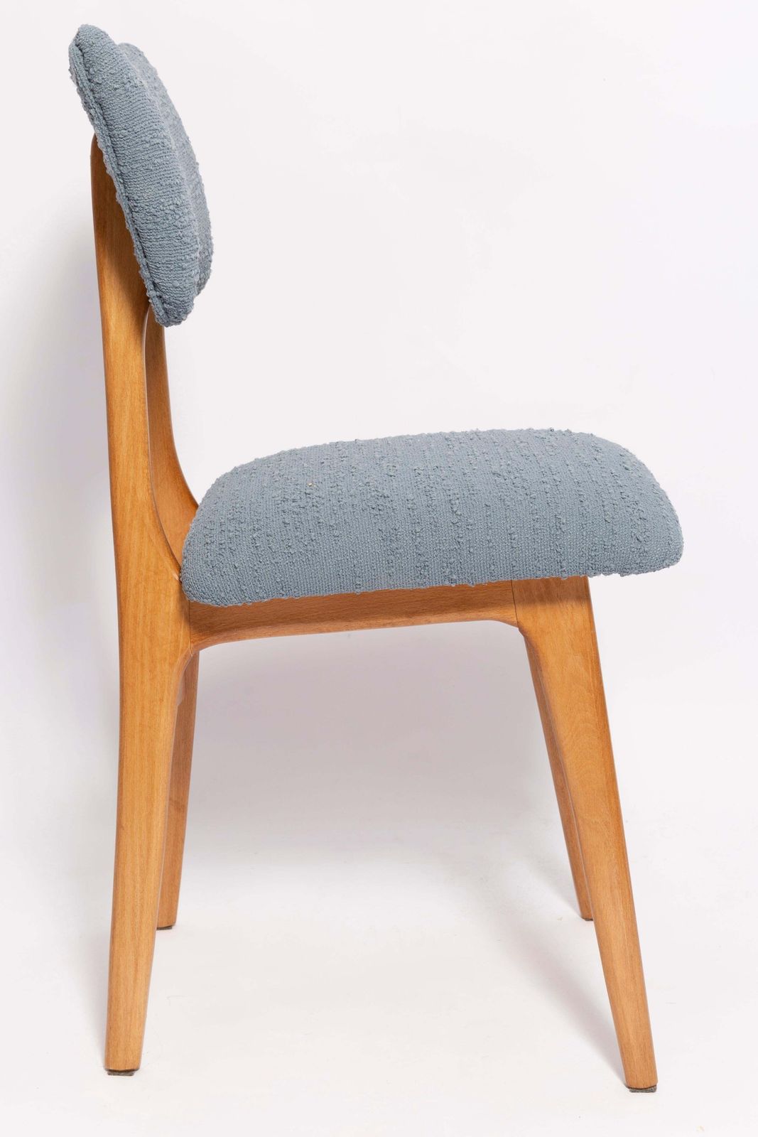 Mid Century Butterfly Dining Chair, Gray Boucle, Europe, 1960s photo Furniture