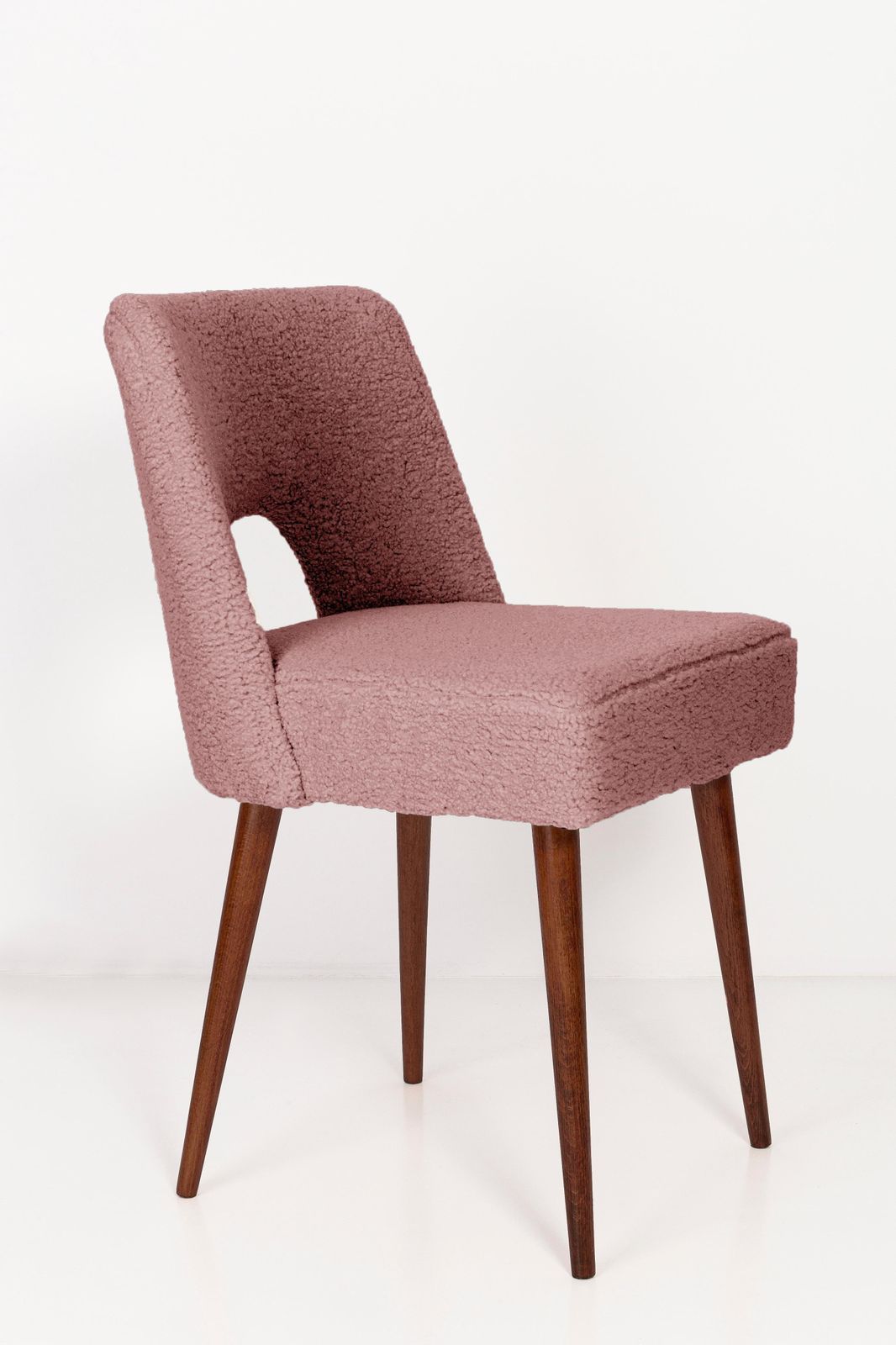 Set Of Two Pink Boucle 'Shell' Chairs, 1960s photo Furniture