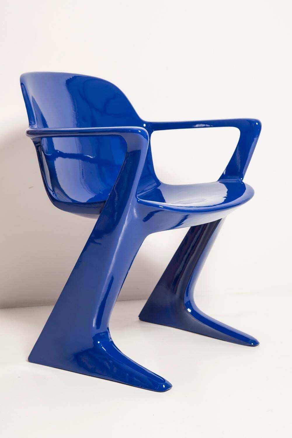 Ultramarine Blue Kangaroo Chair Designed By Ernst Moeckl, Germany, 1968 photo for sale