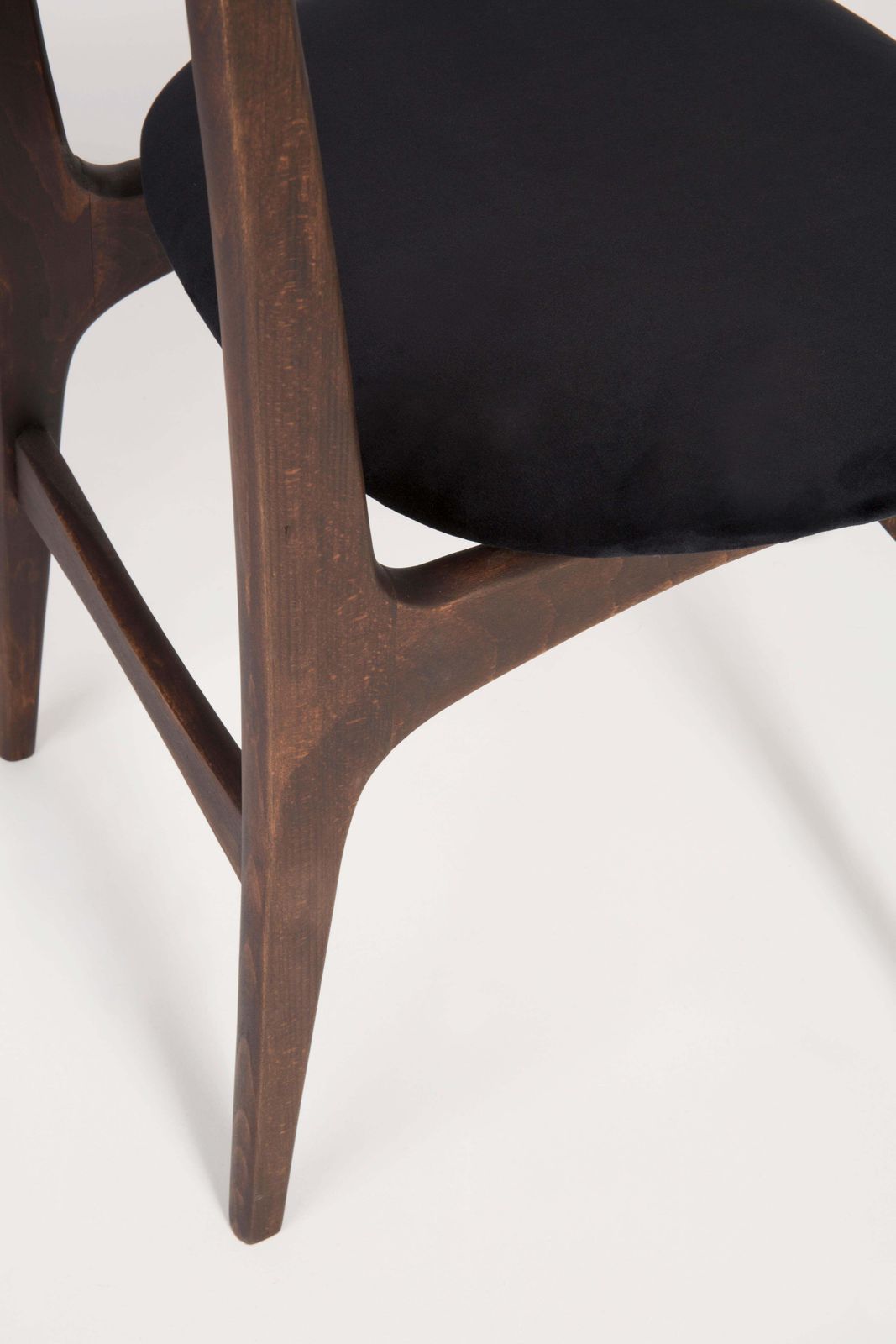 photo buy Set Of Three 20th Century Black Velvet Chairs, 1960s