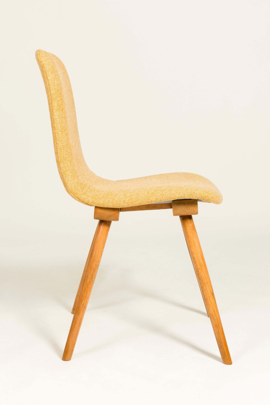 Set Of Four 20th Century Fameg Yellow Vintage Chairs, 1960s, Poland photo buy