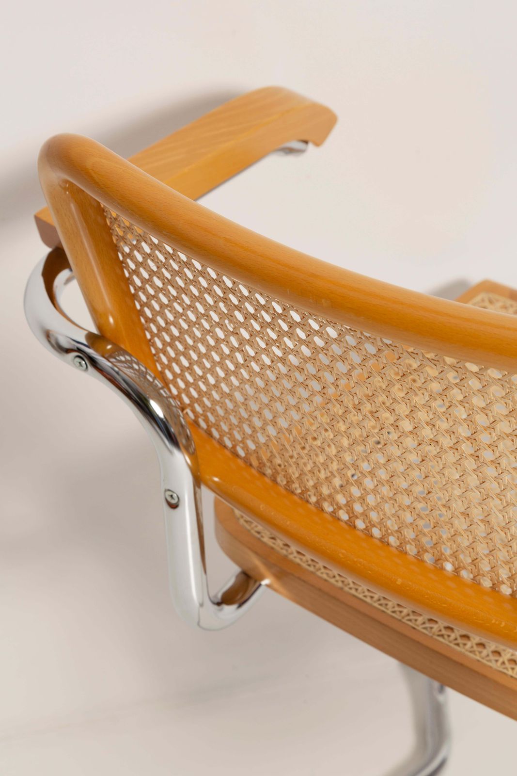 Set Of Four Midcentury Cesca Rattan Chairs, Marcel Breuer, Italy, 1960s photo vintage