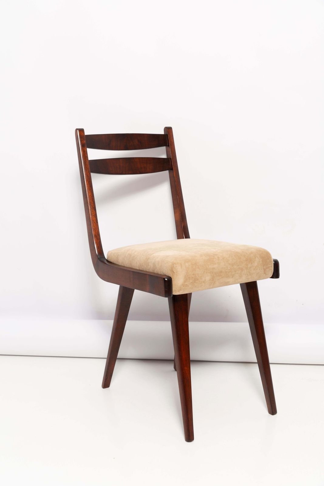 Set Of Four Mid Century Gazelle II Beige Wood Chairs, Europe, 1960s photo furniture