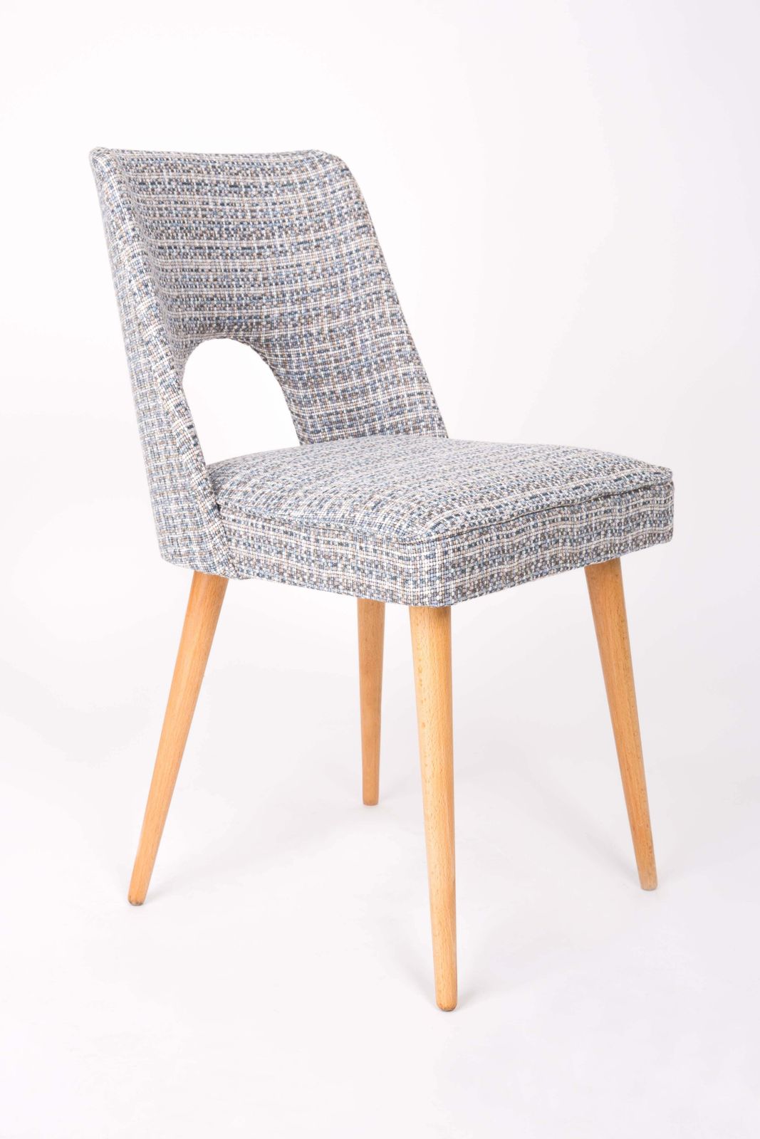 Set Of Four Mid Century Grey "Shell" Chairs, Europe, 1960s. photo for sale