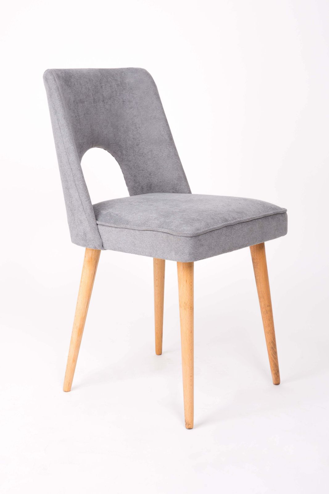 Set Of Four Mid Century Grey "Shell" Chairs, Europe, 1960s. photo Furniture