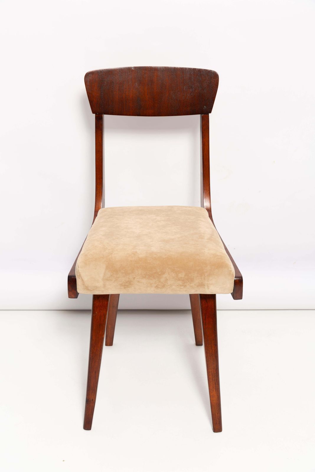 Set Of Four Mid Century Gazelle Beige Wood Chairs, Europe, 1960s photo 2381.0