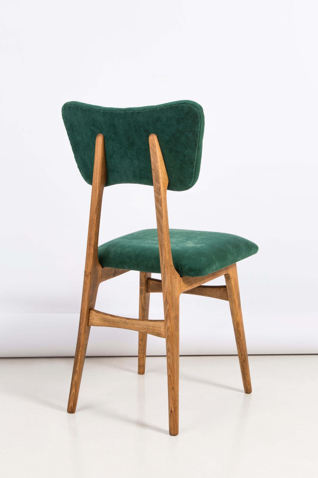 photo for sale Set Van Zes 20e Eeuwse Stoelen Met Donkergroen Velours, Europa, Ca. Jaren 1960