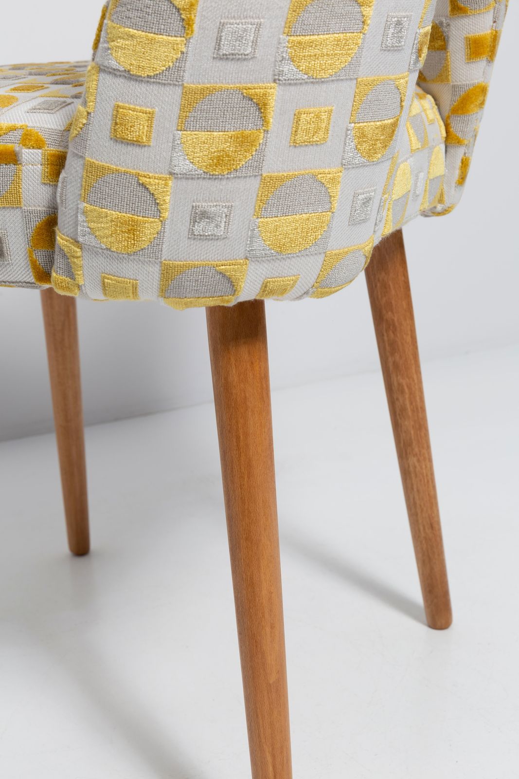 Furniture Set Of Six Yellow "Shell" Chairs, Poland, 1960s photo