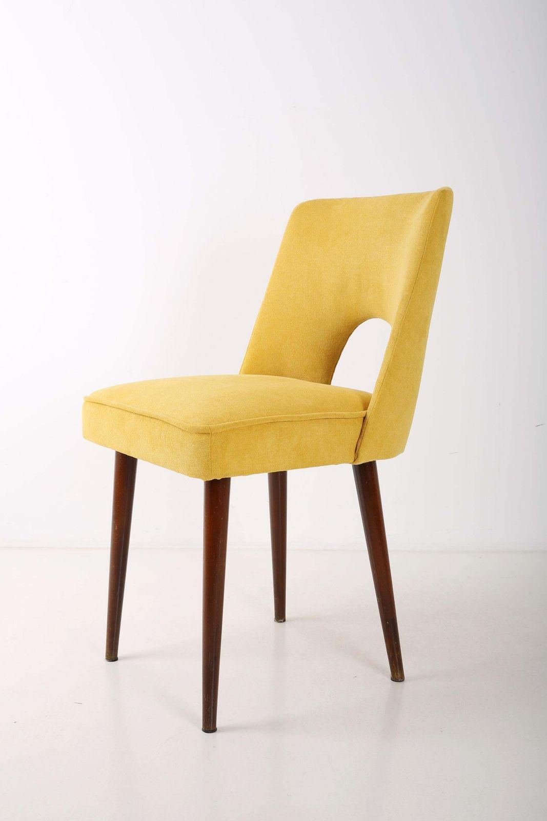 Set Of Six Yellow "Shell" Chairs, Poland, 1960s photo buy