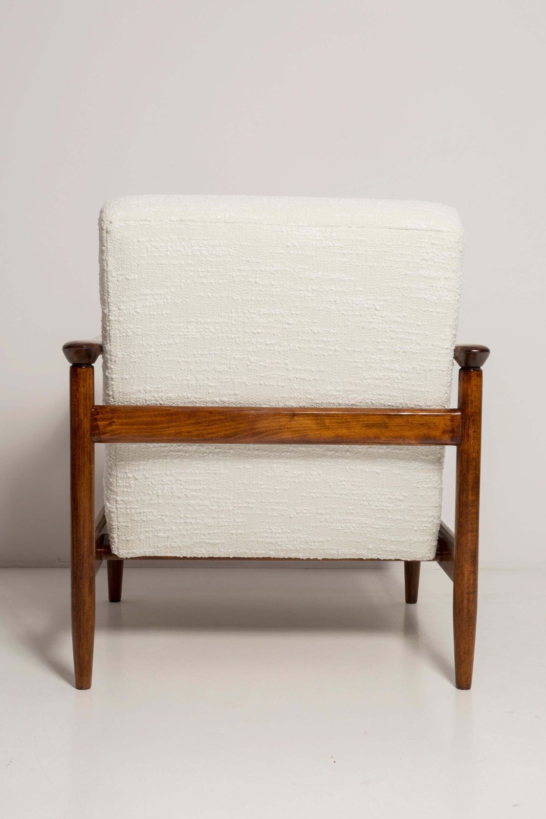 1361.0 Mid Century Witte Bouclé Fauteuil, Gfm 142, Edmund Homa, Europa, Jaren 1960 photo
