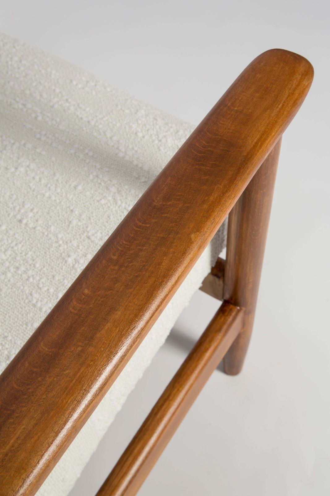 Mid Century Witte Bouclé Fauteuil, Gfm 142, Edmund Homa, Europa, Jaren 1960 photo buy