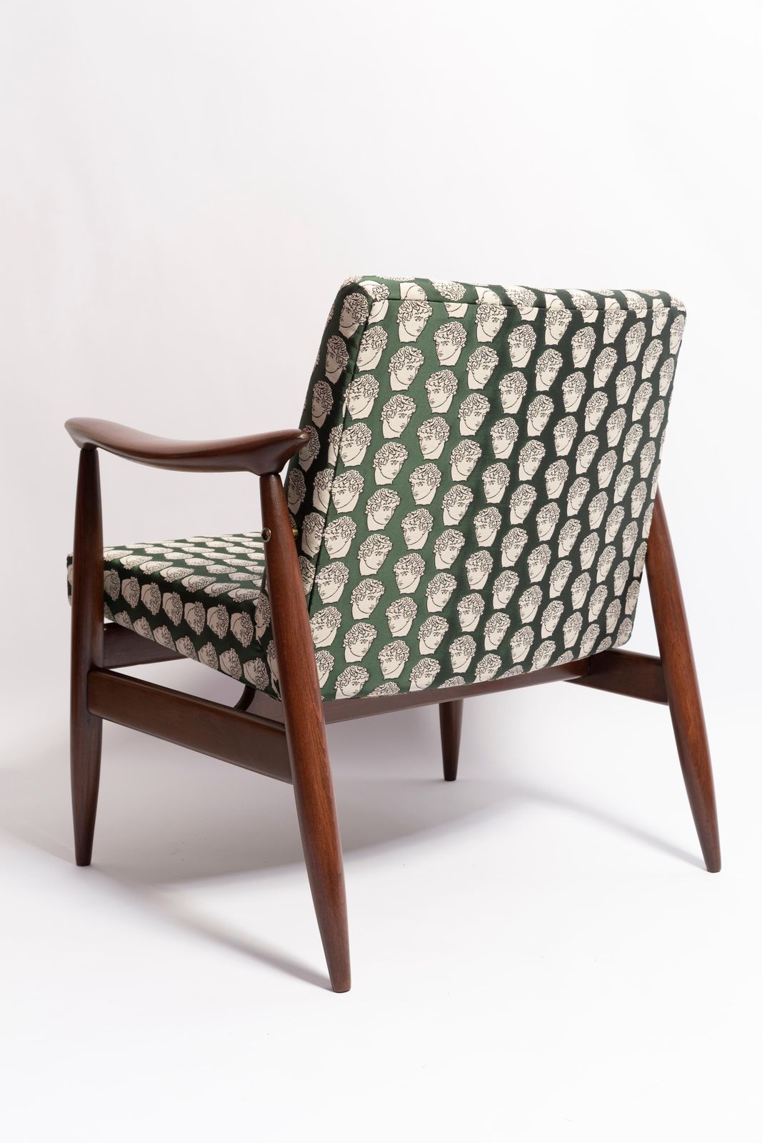 1361.0 Midcentury David Print Emerald Armchair, Designed By J Kedziorek, Europe, 1960s photo