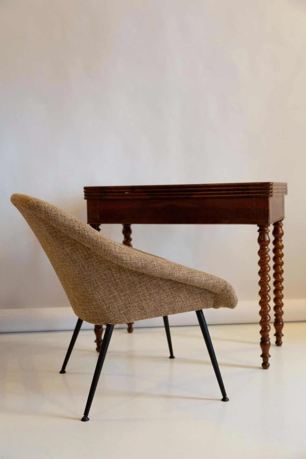 Mid Century Beige "Eva" Club Armchair, Europe, 1960s photo for sale