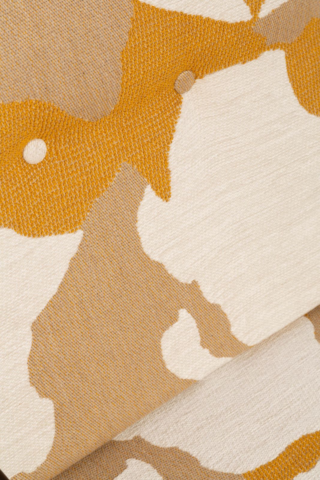 Mid Century Yellow And White Camouflage Armchair, Zenon Baczyk, Poland, 1960s photo for sale