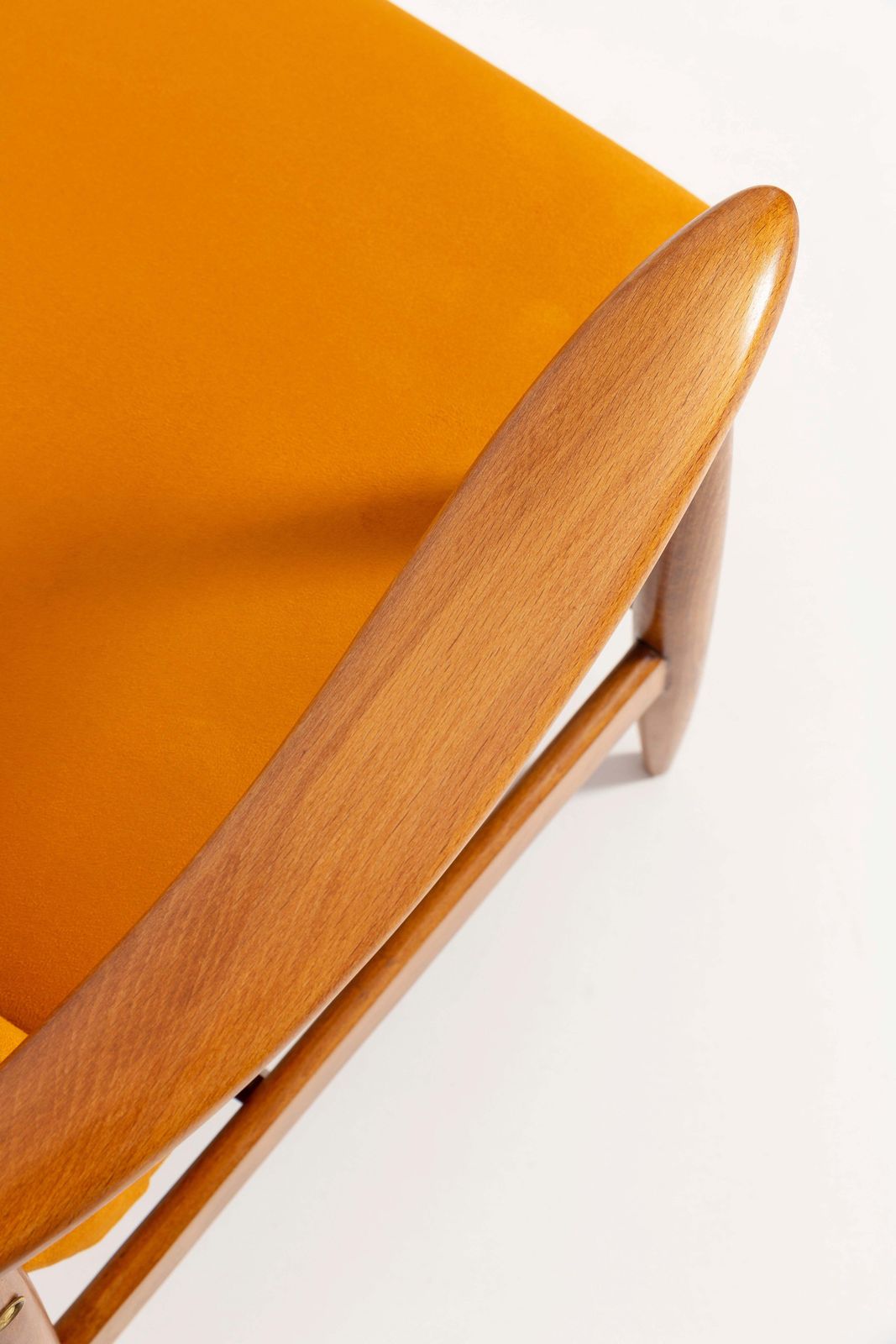 Pair Of Mid Century Yellow Armchairs, Designed By J. Kedziorek, Poland, 1960s photo vinterior