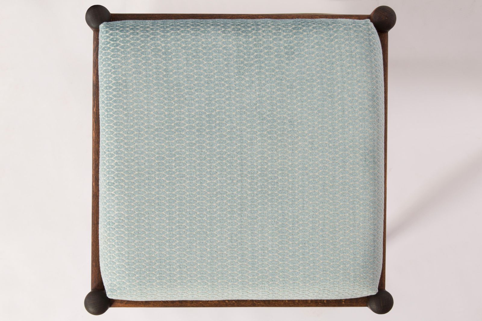 2126.0 Midcentury Blue Velvet Armchair With Stool, Zenon Baczyk, 1960s photo