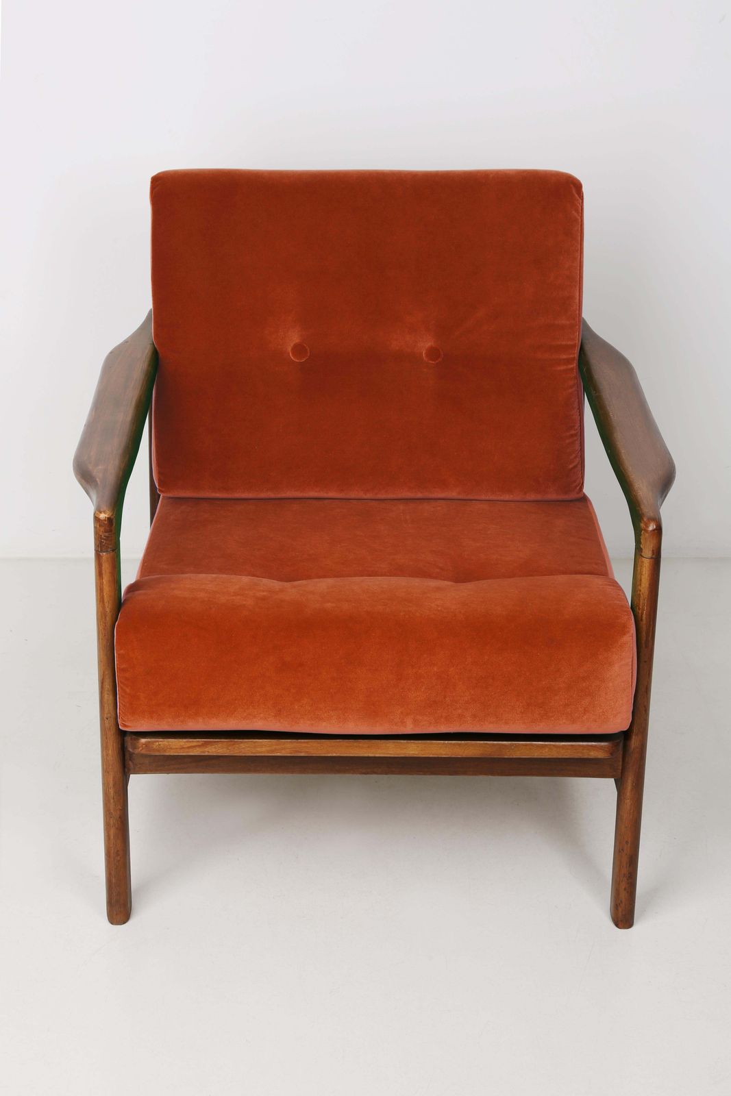 Set Of Two Midcentury Sierra Velvet Armchairs, Zenon Baczyk, 1960s photo Furniture
