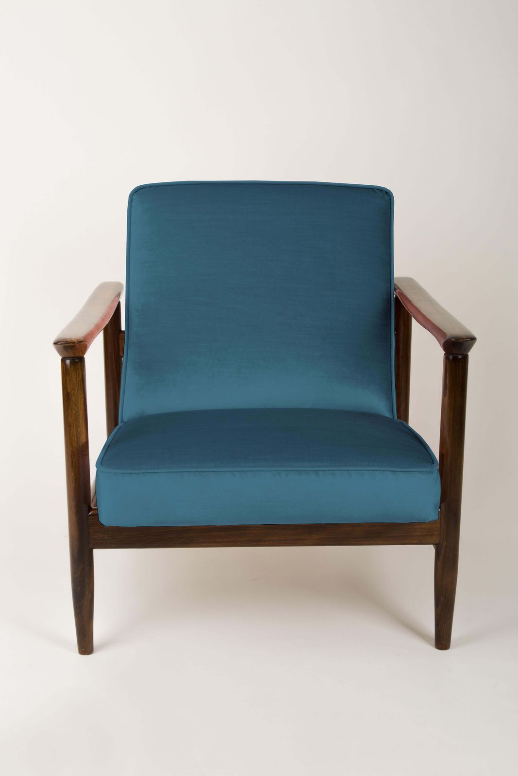 Paar Blauwe Fauteuils, Edmund Homa, Gfm 142, Jaren 1960, Polen photo vinterior