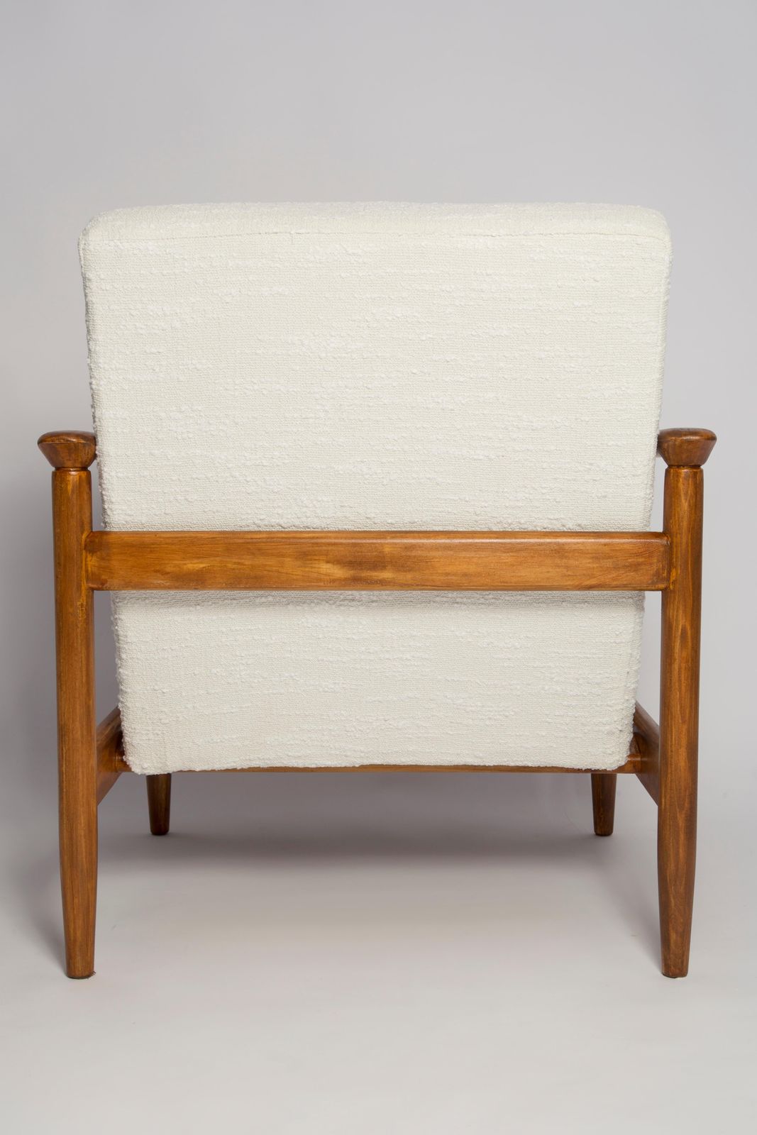 2551.0 Paar Mid Century Witte Bouclé Fauteuils, Gfm 142, Edmund Homa, Europa, Jaren 1960 photo