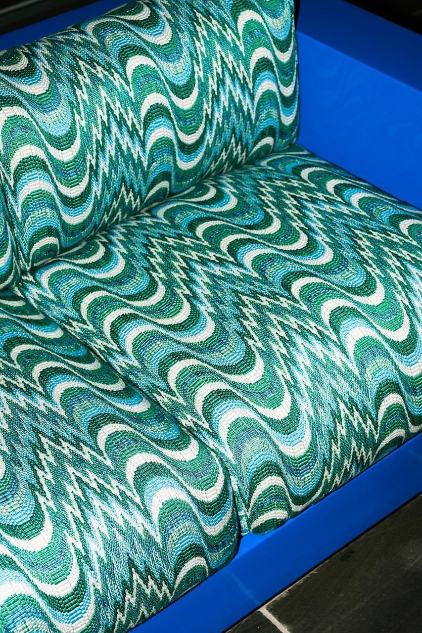 2721.0 Pair Of Mid Century Flimflam Jacquard Armchairs, By J Kedziorek, Europe, 1960s photo