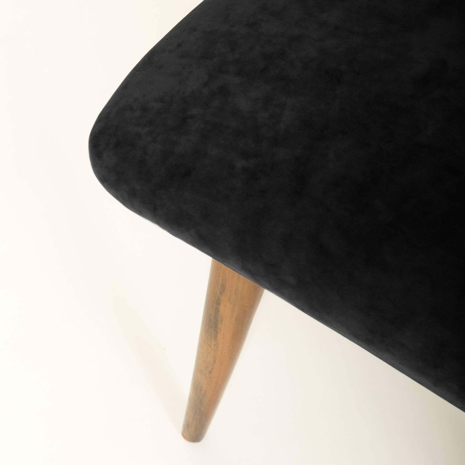 Set Of Six 20th Century Black Velvet Chairs, 1960s photo buy