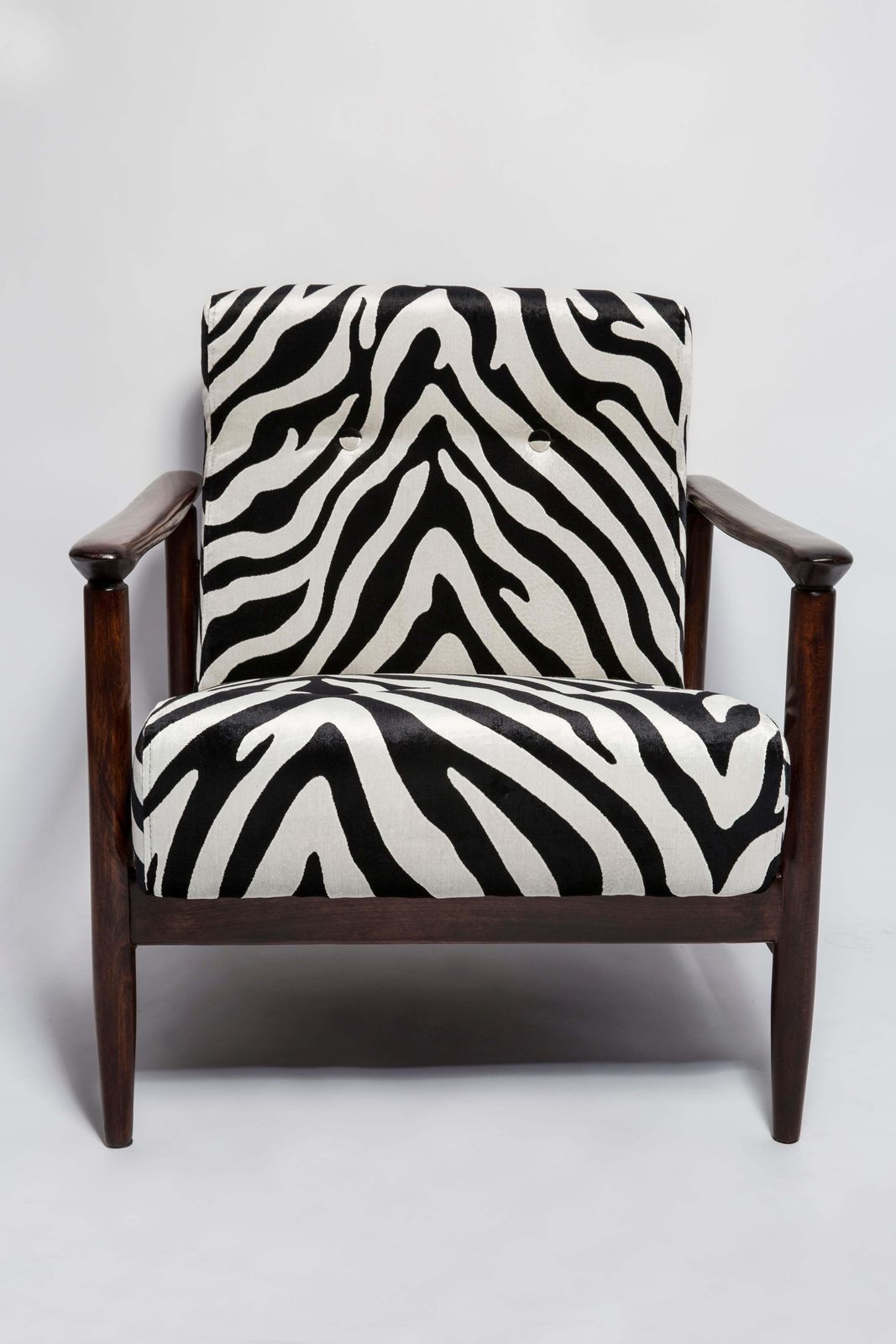 Paar Mid Century Fauteuils Met Zebravelours, Gfm 142, Edmund Homa, Europa, Jaren 1960 photo vinterior