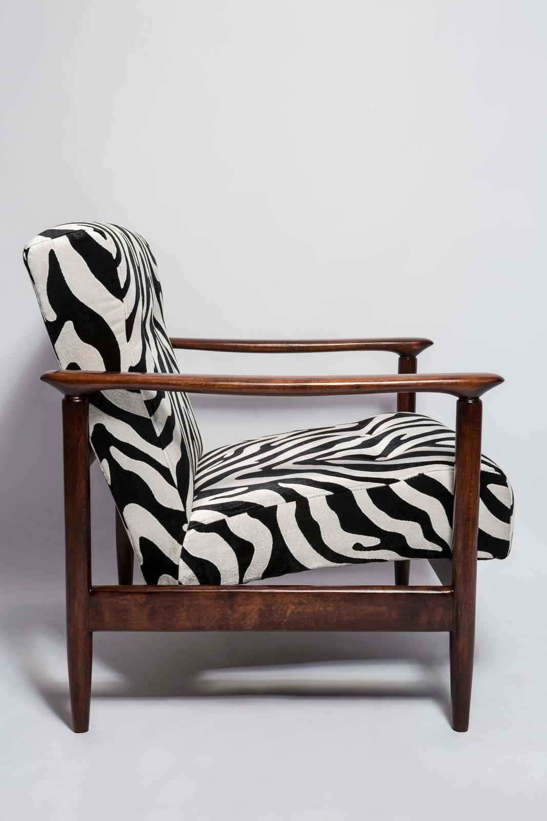 Paar Mid Century Fauteuils Met Zebravelours, Gfm 142, Edmund Homa, Europa, Jaren 1960 photo buy