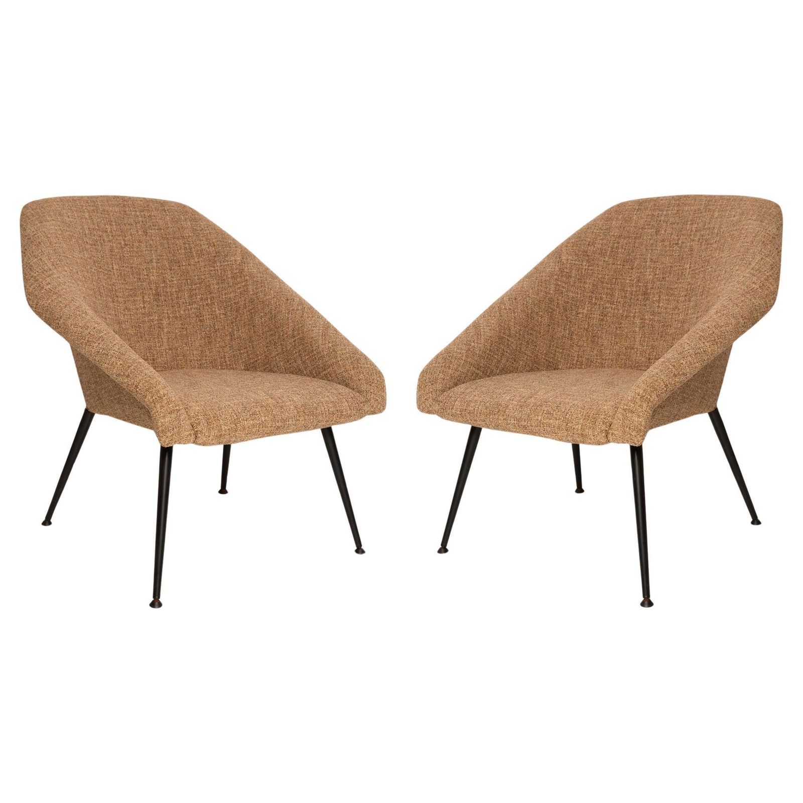 Set Of Two 20th Century Beige "Eva" Club Armchairs, 1960s
