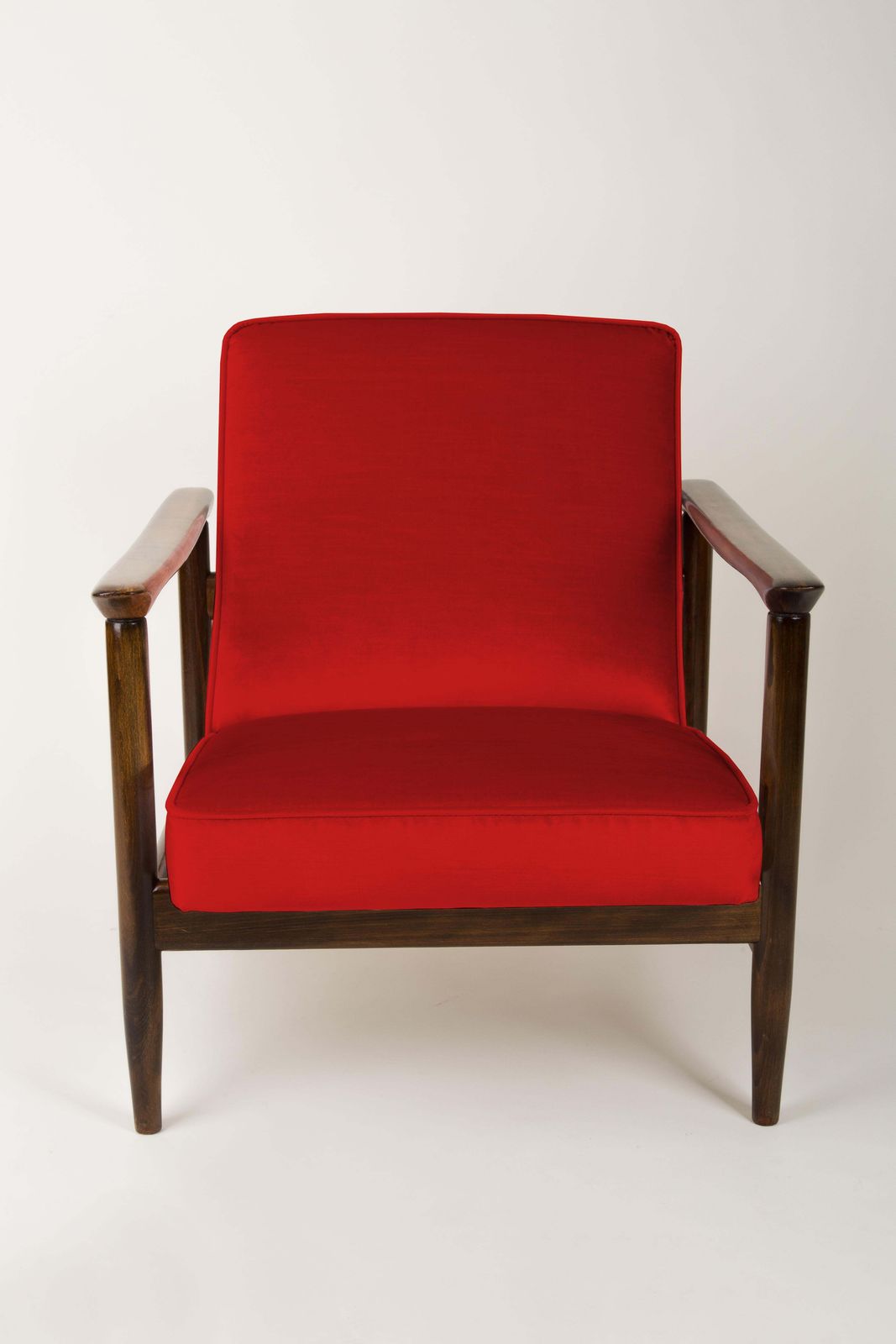 Paar Rode Fauteuils, Edmund Homa, Gfm 142, Jaren 1960, Polen photo vinterior