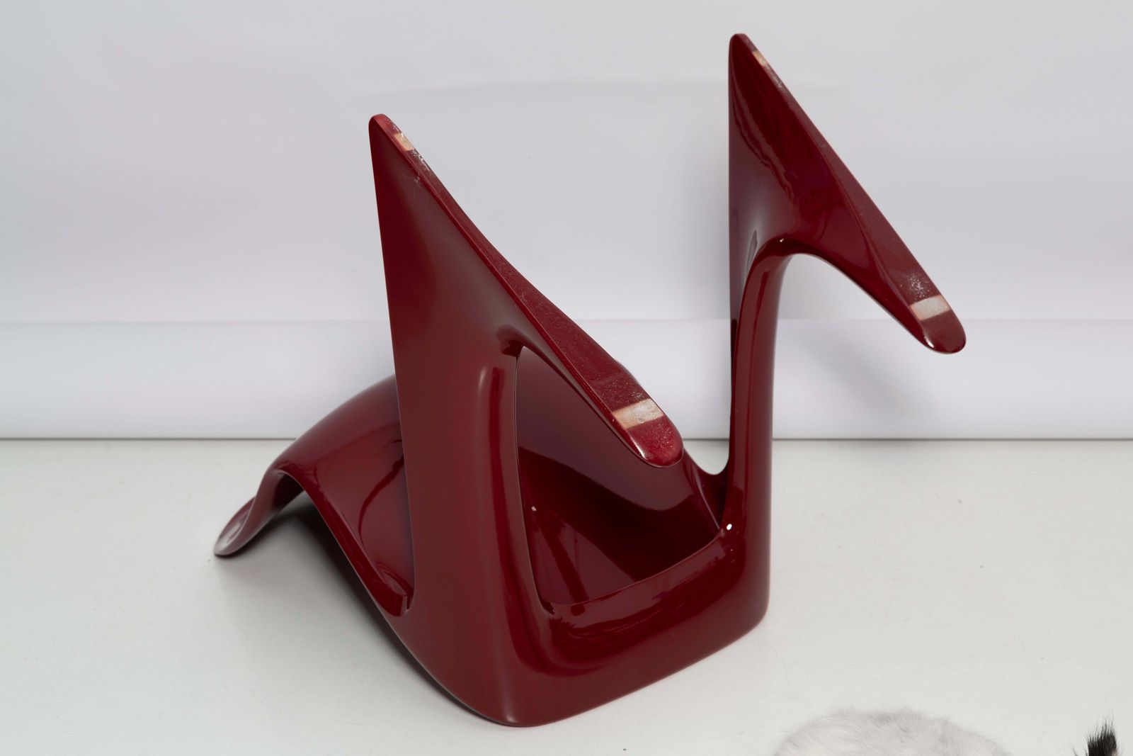 Furniture Set Of Three Red Wine Kangaroo Chairs Designed By Ernst Moeckl, Germany, 1968 photo