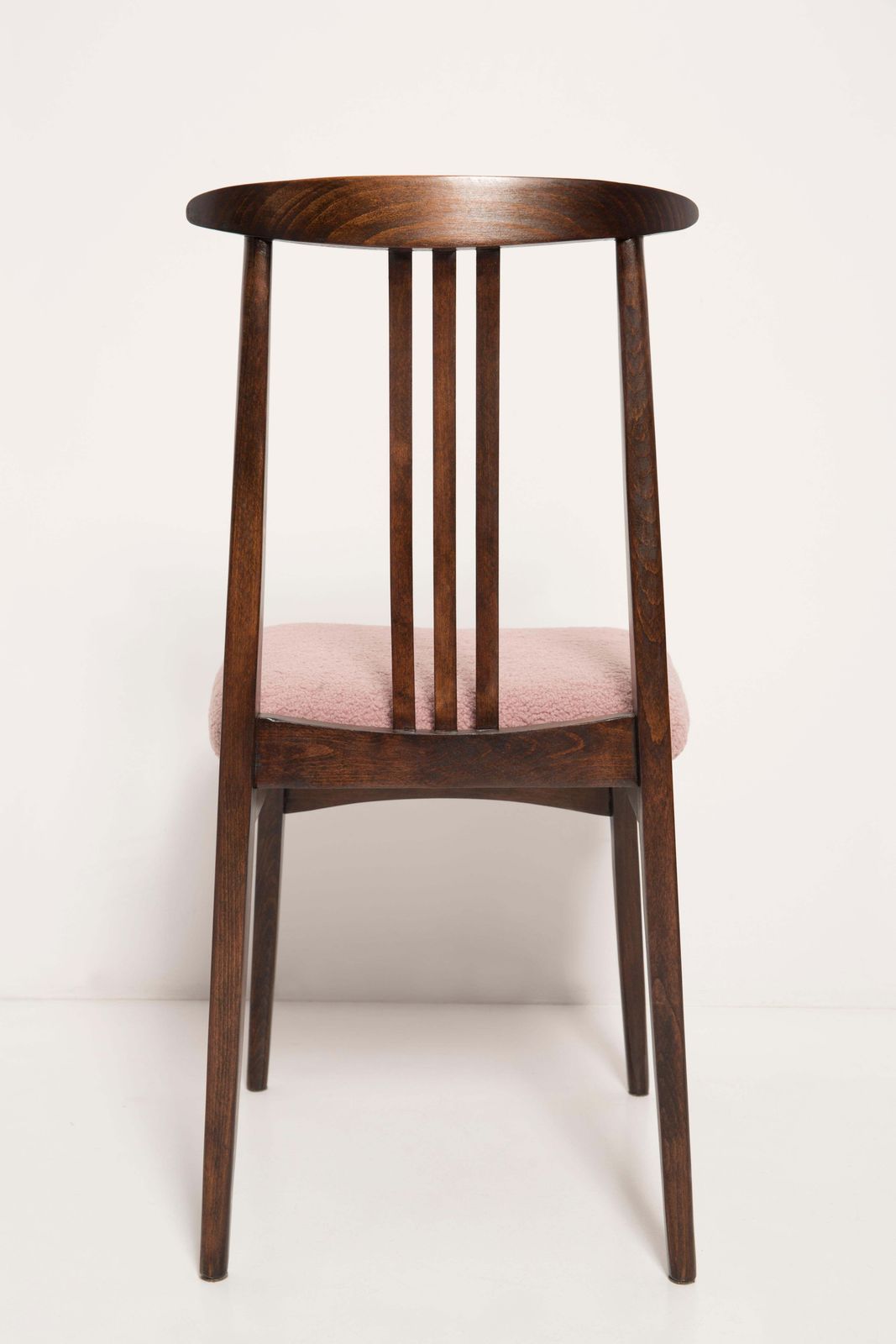 photo for sale Set Of Six Pink Boucle Chairs, By Zielinski, Poland, 1960s