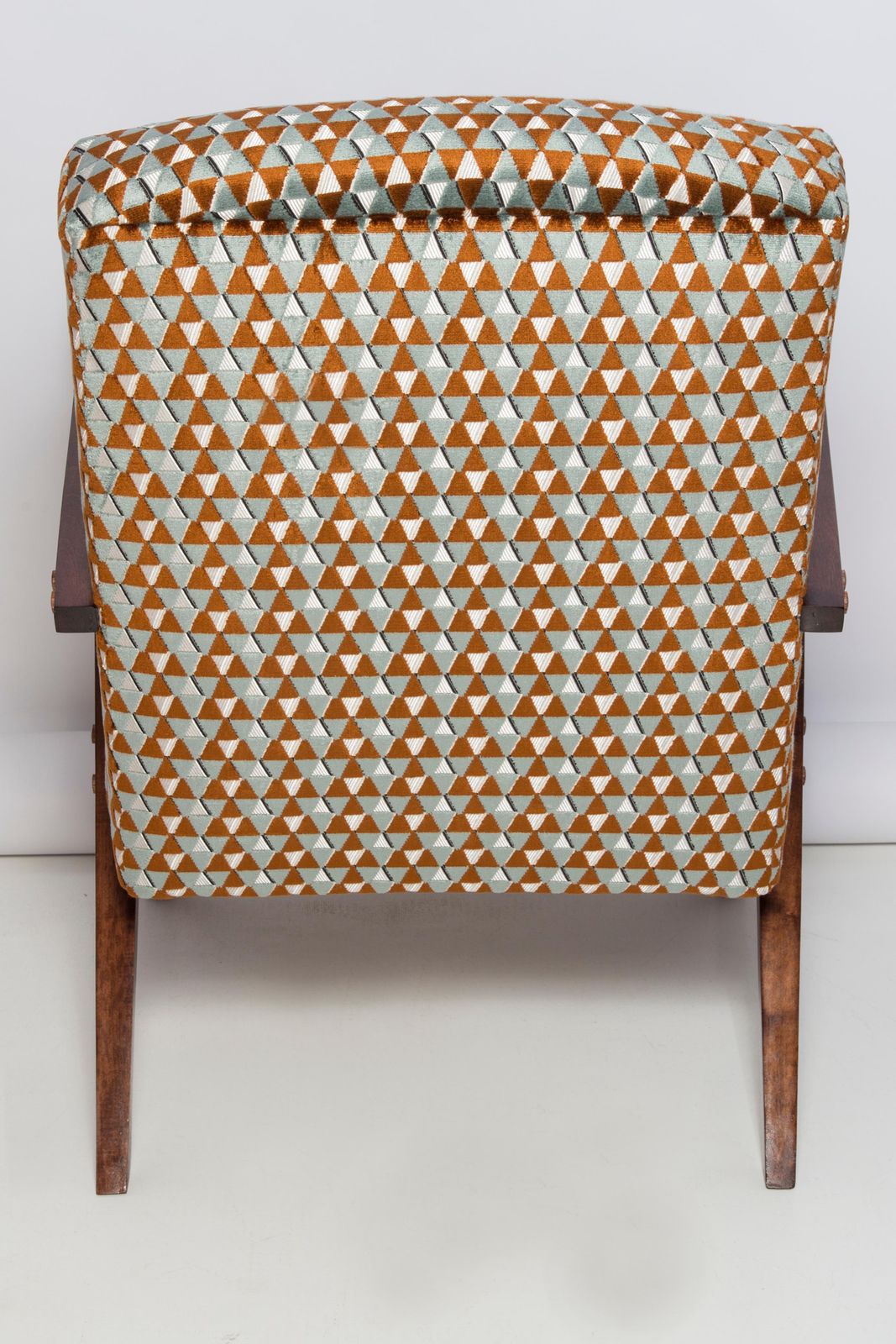 4252.0 Set Of Two Mid Century Unique Zet Armchairs, Triangle Velvet, 1970s, Europe photo