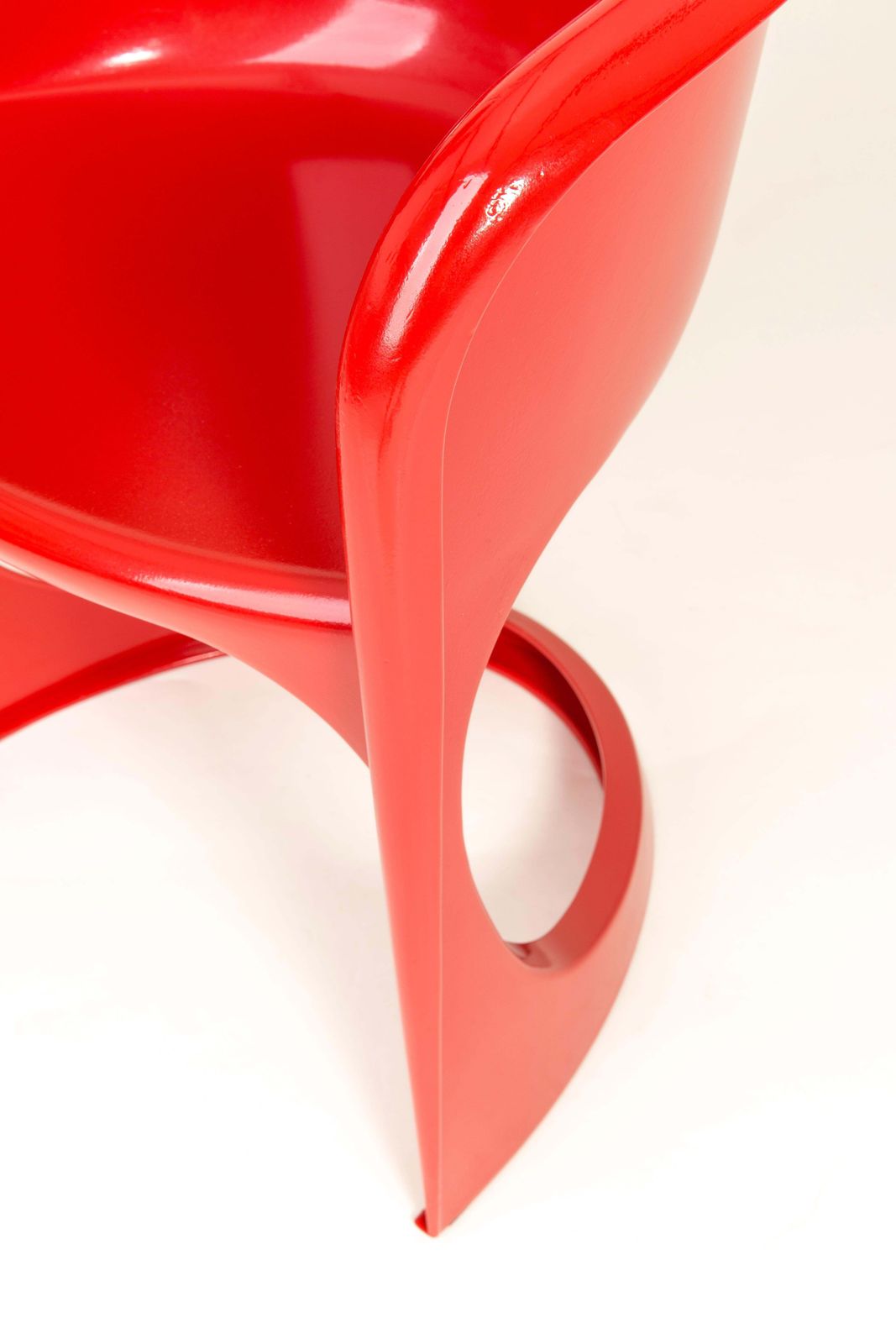 Set Of Four Red Cado Chairs, Steen østergaard, 1974 photo for sale