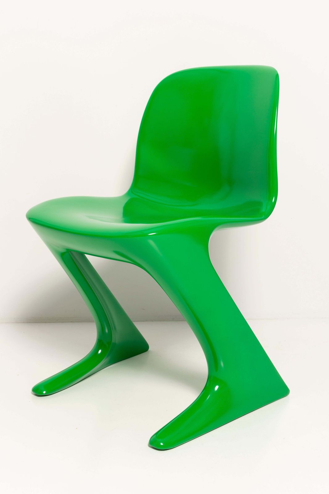 photo furniture Set Van Vier Groene Kangaroo Stoelen, Ontworpen Door Ernst Moeckl, Duitsland, Jaren 1960